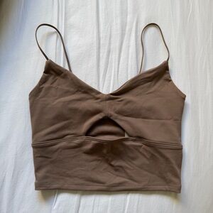 Abercrombie & Fitch Soft A&F Brown Keyhole Spaghetti Strap Top